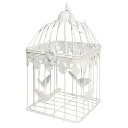 Dekoratīvs Būrītis 14x14x25cm, balts