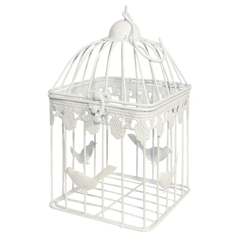 Dekoratīvs Būrītis 14x14x25cm, balts