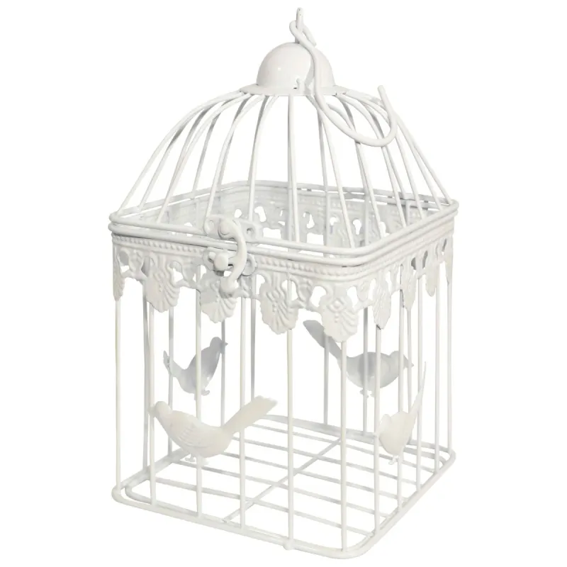 Dekoratīvs Būrītis 14x14x25cm, balts