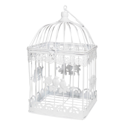 Dekoratīvs Būrītis 18x18x31cm, balts