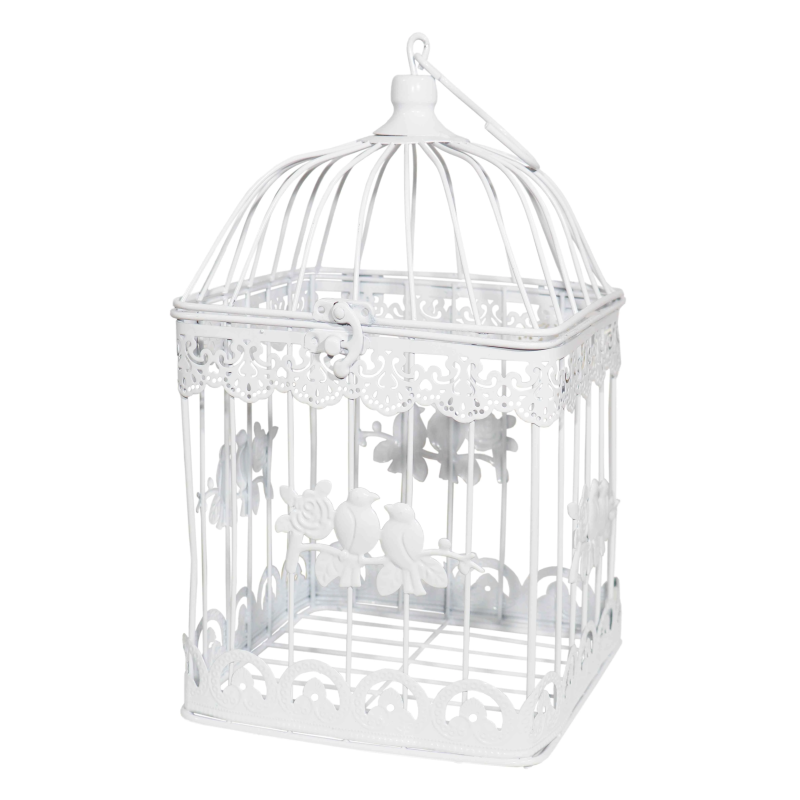 Dekoratīvs Būrītis 18x18x31cm, balts