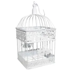 Dekoratīvs Būrītis 18x18x31cm, balts