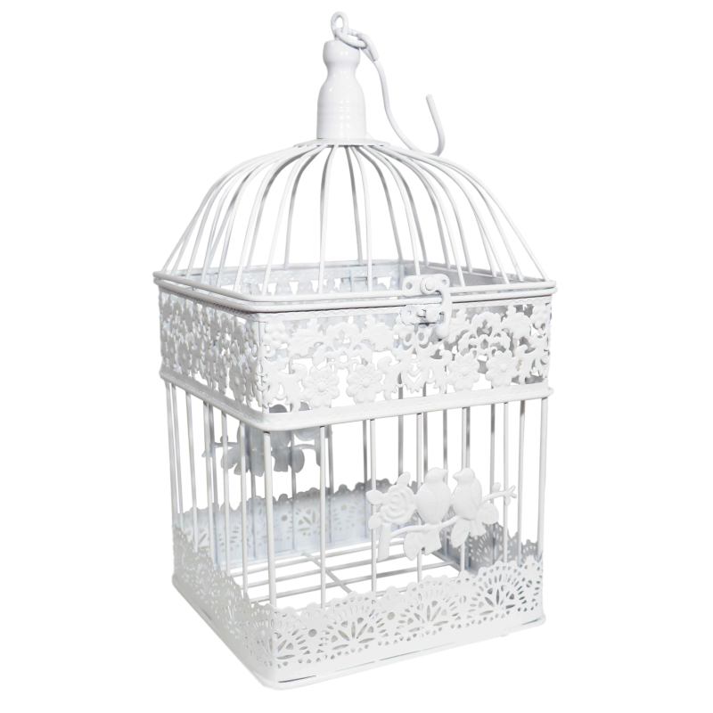 Dekoratīvs Būrītis 18x18x31cm, balts