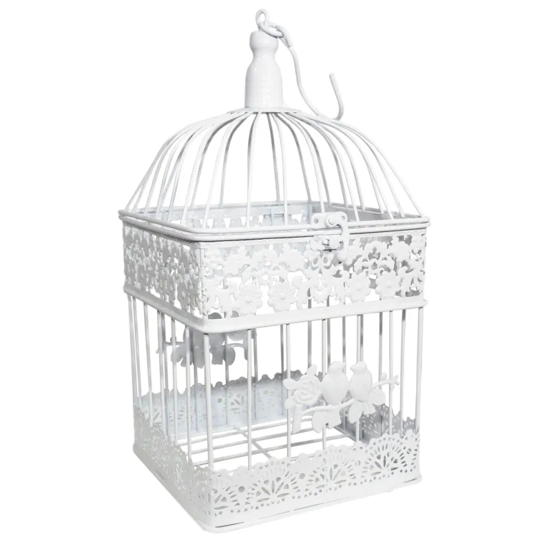 Dekoratīvs Būrītis 18x18x31cm, balts