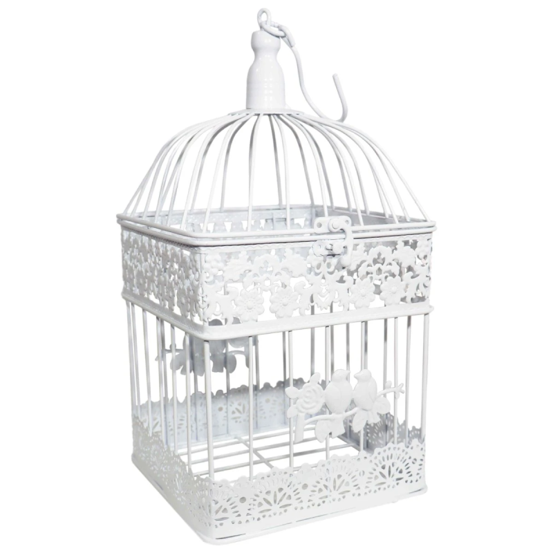 Dekoratīvs Būrītis 18x18x31cm, balts