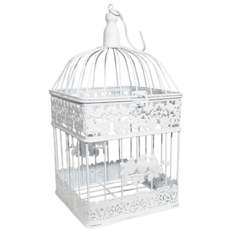 Dekoratīvs Būrītis 18x18x31cm, balts