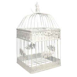 Dekoratīvs Būrītis 23x23x43cm, balts