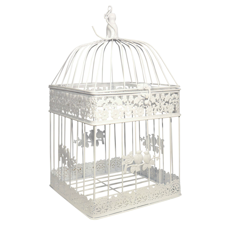 Dekoratīvs Būrītis 23x23x43cm, balts