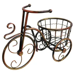 Puķu poda turētājs Velosipēds metāla 1-vietīgs 37x25cm, bron