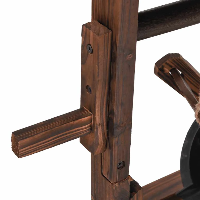 vidaXL akas formas strūklaka ar sūkni, 57x50x112 cm, egles masīvkoks