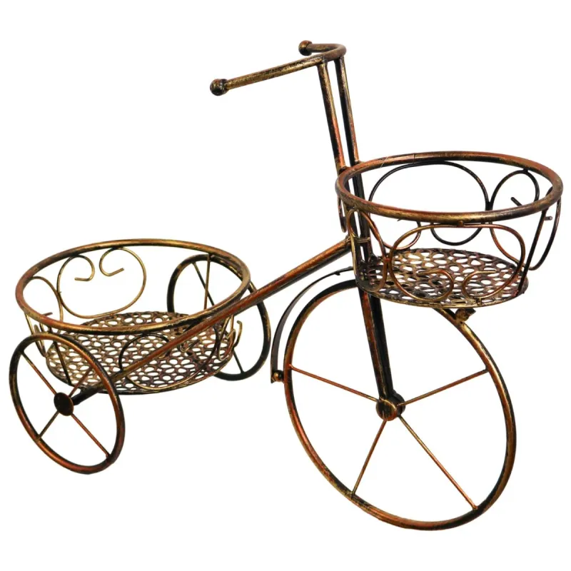 Puķu poda turētājs Velosipēds metāla 2-vietīgs 55x25x43cm, b