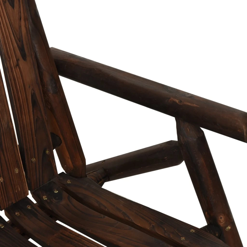 vidaXL divvietīgs dārza sols, 119x85x98, egles masīvkoks