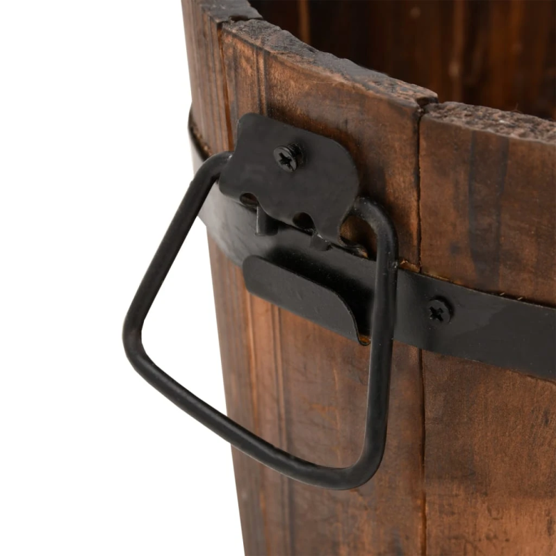 vidaXL puķu podi ar spaiņa dizainu, 3 gab., egles masīvkoks