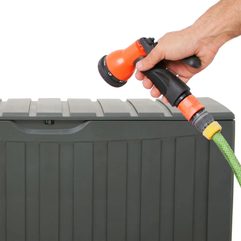 vidaXL uzglabāšanas kaste, melna, 118x53x57 cm, polipropilēns