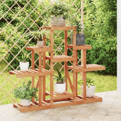 vidaXL puķu statīvs, 110x25x96 cm, egles masīvkoks