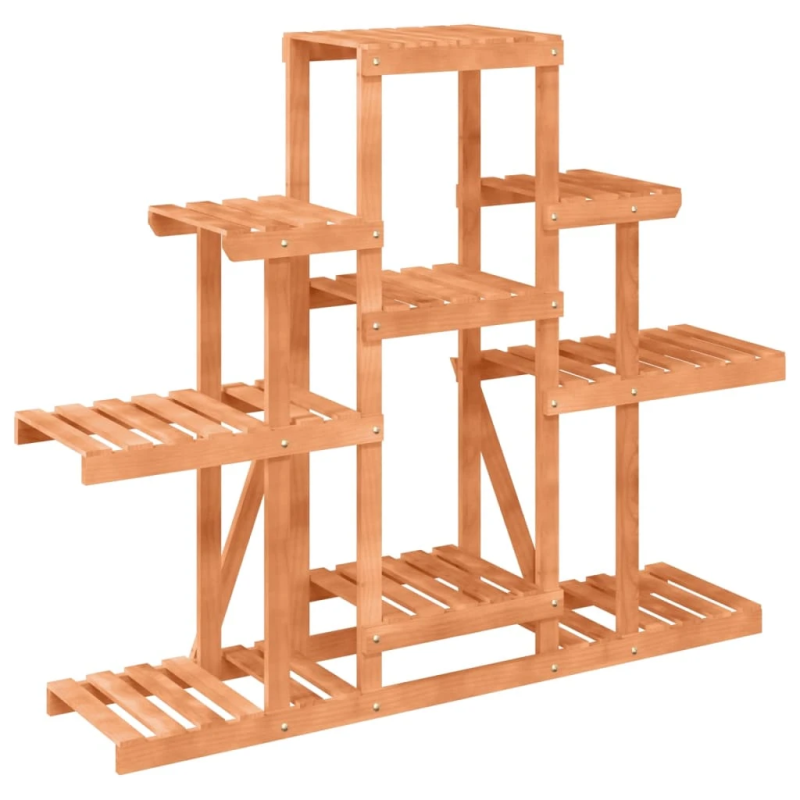 vidaXL puķu statīvs, 110x25x96 cm, egles masīvkoks