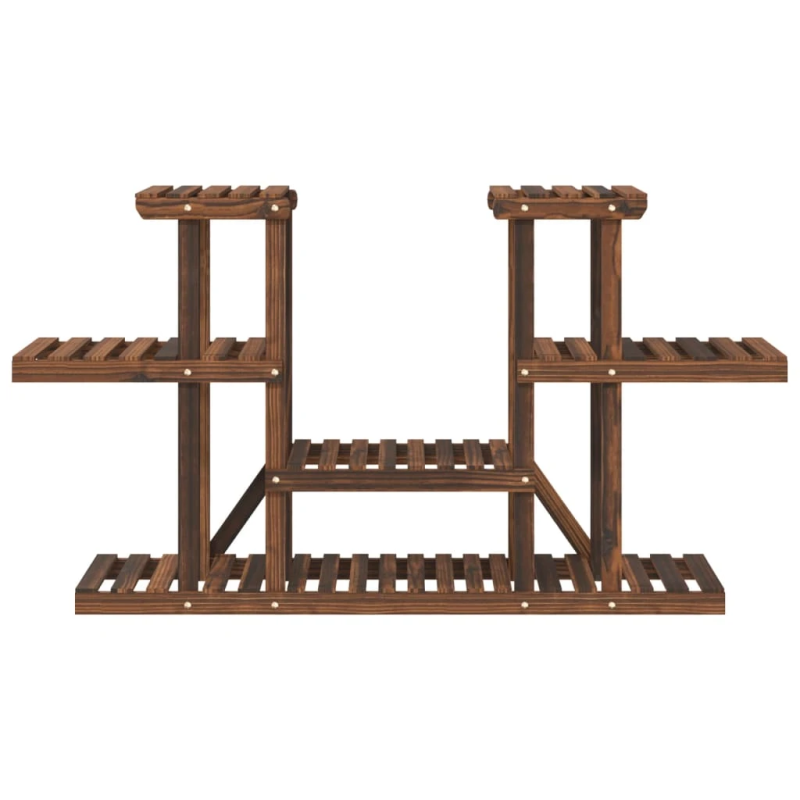 vidaXL puķu statīvs, 110x25x73 cm, egles masīvkoks