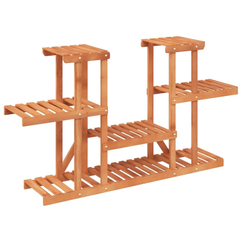 vidaXL puķu statīvs, 110x25x73 cm, egles masīvkoks