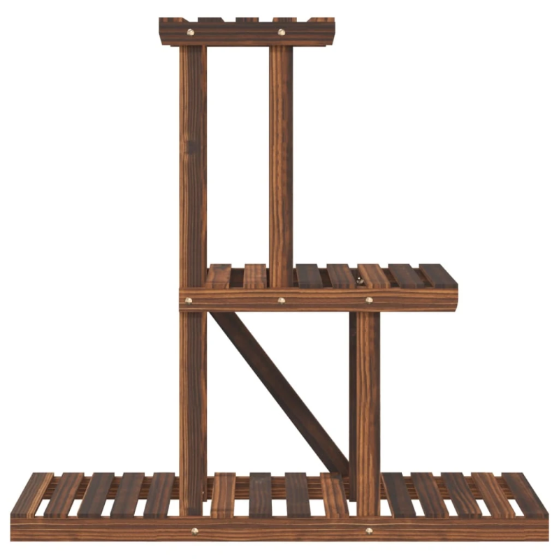 vidaXL puķu statīvs, 81x25x75,5 cm, egles masīvkoks