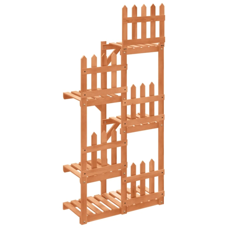 vidaXL puķu statīvs, 60x25x130 cm, egles masīvkoks