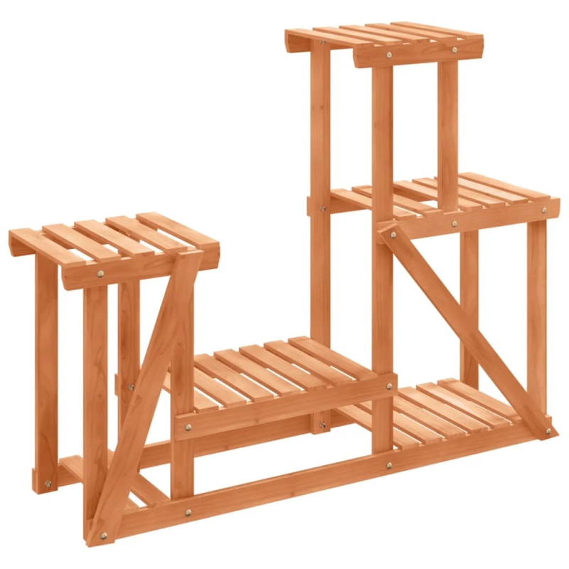 vidaXL puķu statīvs, 90x25x73,5 cm, egles masīvkoks