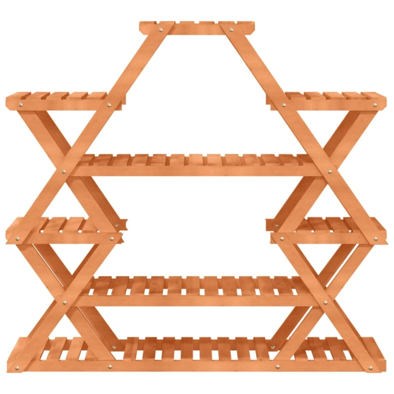 vidaXL puķu statīvs, 110x25x105 cm, egles masīvkoks