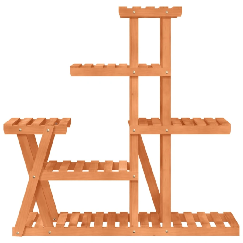 vidaXL puķu statīvs, 95x25x96 cm, egles masīvkoks