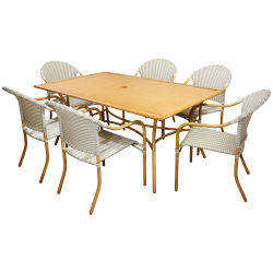 Dārza komplekts, galds ar 6 krēsliem