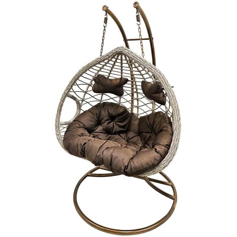 Šūpuļkrēsls dubultais ar spilvenu, max 300kg