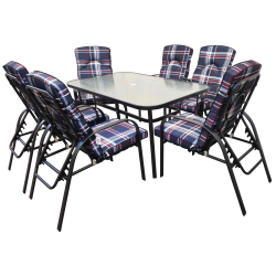 Dārza komplekts, galds ar 6 krēsliem