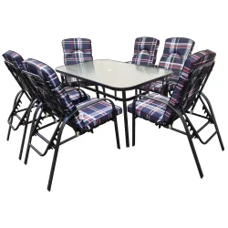 Dārza komplekts, galds ar 6 krēsliem