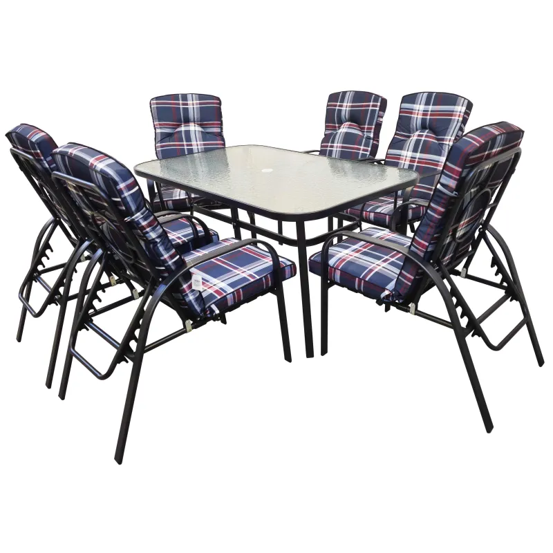 Dārza komplekts, galds ar 6 krēsliem