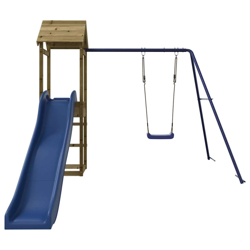 vidaXL āra rotaļu laukums, impregnēts priedes koks