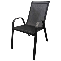 Krēsls atpūtas dārzam 94x59cm melns