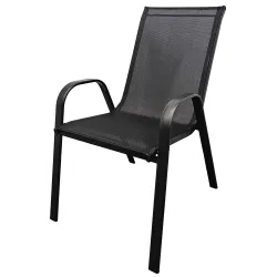 Krēsls atpūtas dārzam 94x59cm melns