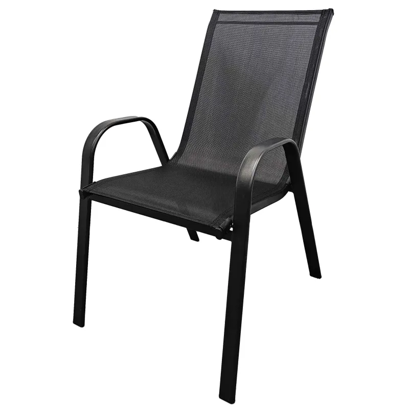 Krēsls atpūtas dārzam 94x59cm melns