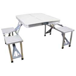 Kempinga komplekts, galds ar 4 krēsliem