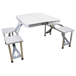 Kempinga komplekts, galds ar 4 krēsliem