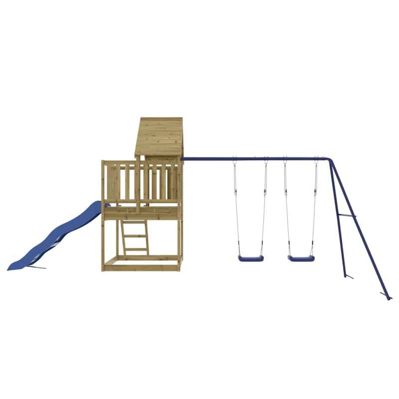 vidaXL āra rotaļu laukums, impregnēts priedes koks