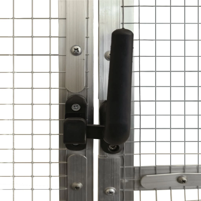 vidaXL putnu māja, sudraba krāsa, 1,79x3x1,85 m, alumīnijs