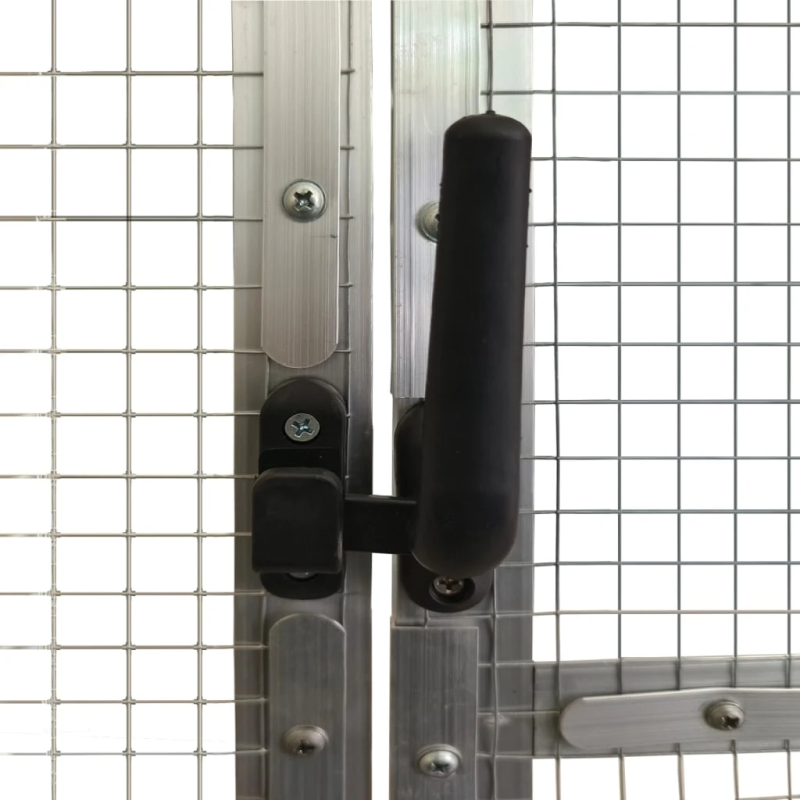 vidaXL putnu māja, sudraba krāsa, 1,79x6x1,85 m, alumīnijs