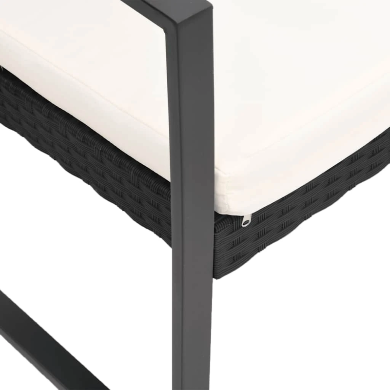 vidaXL 5-daļīgs dārza mēbeļu komplekts, matrači, PP rotangpalma