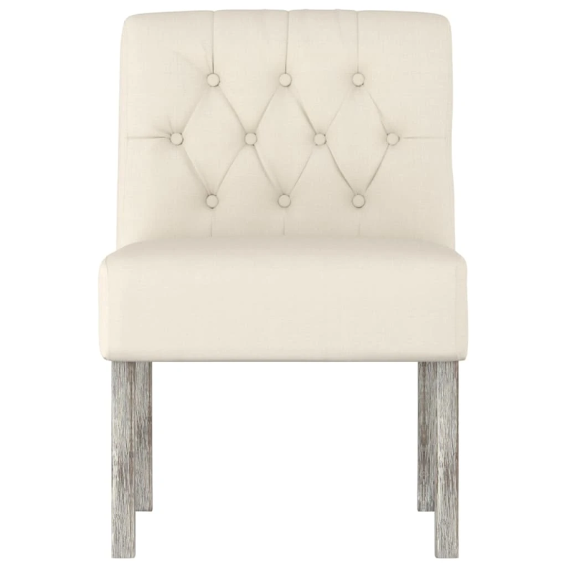 vidaXL atpūtas krēsls, lina audums ar pogām