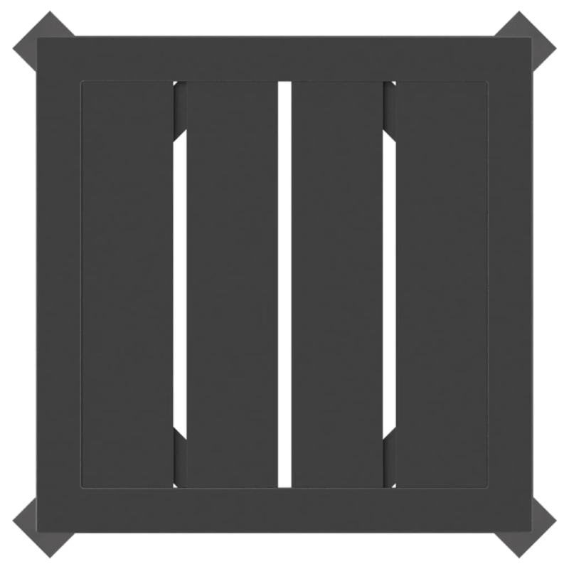 vidaXL dārza galds, antracītpelēks, 34x34x38 cm, tērauds