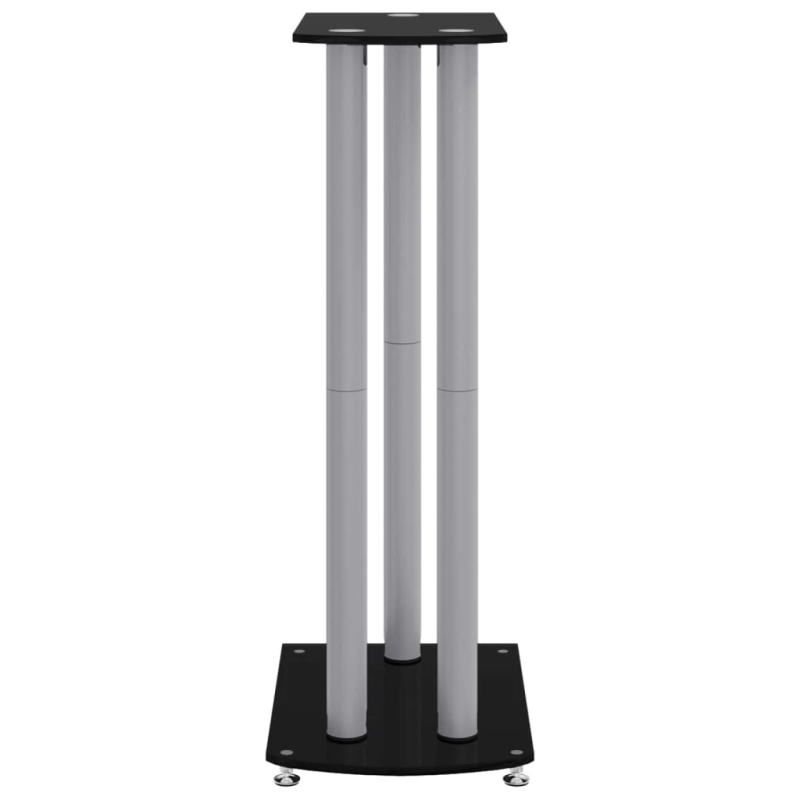 vidaXL skaļruņu statīvi, 2 gab., rūdīts stikls, 3 balsti