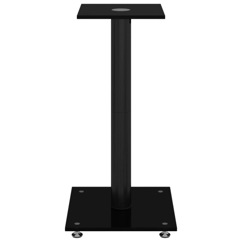 vidaXL skaļruņu statīvi, 2 gab., rūdīts stikls, 1 balsts, melni