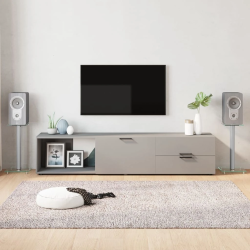 vidaXL skaļruņu statīvi, 2 gab., rūdīts stikls, 1 balsts, sudrabaini