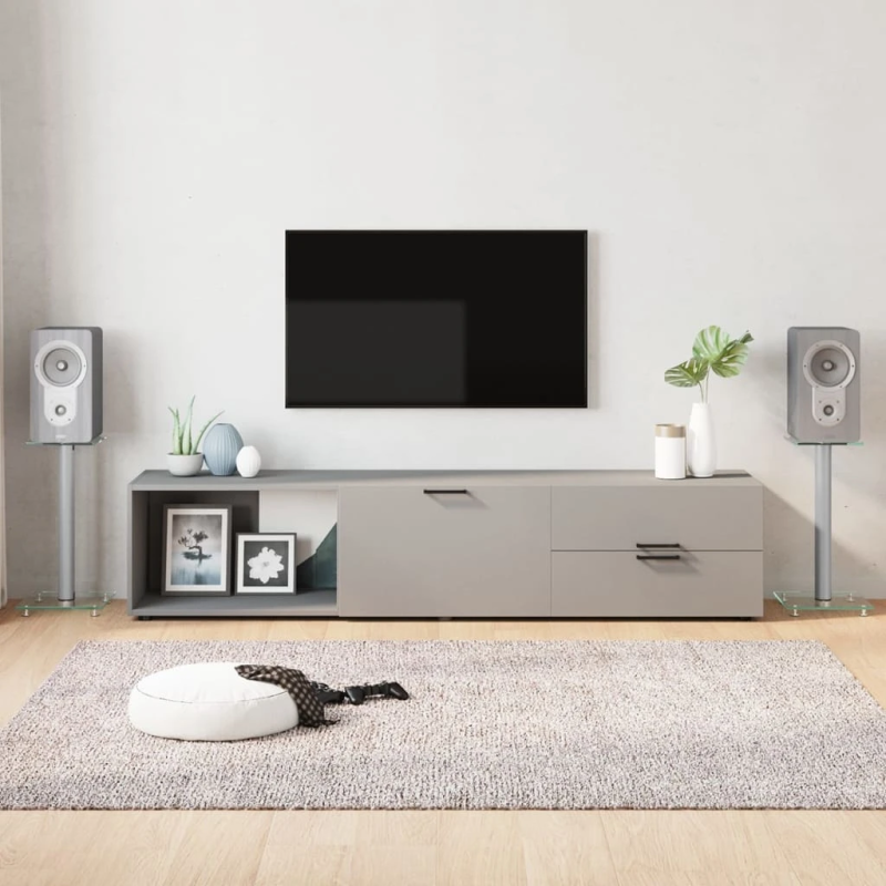 vidaXL skaļruņu statīvi, 2 gab., rūdīts stikls, 1 balsts, sudrabaini