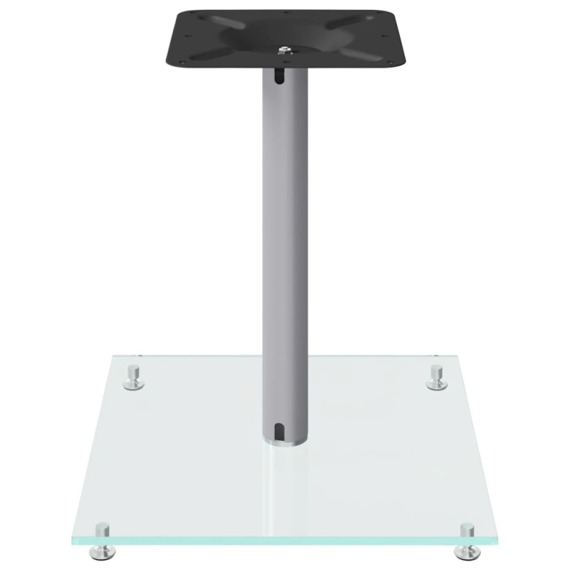 vidaXL skaļruņu statīvi, 2 gab., rūdīts stikls, 1 balsts, sudrabaini