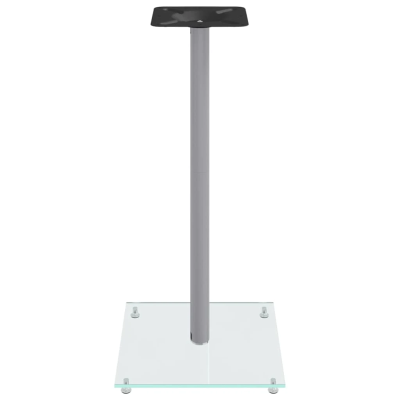 vidaXL skaļruņu statīvi, 2 gab., rūdīts stikls, 1 balsts, sudrabaini